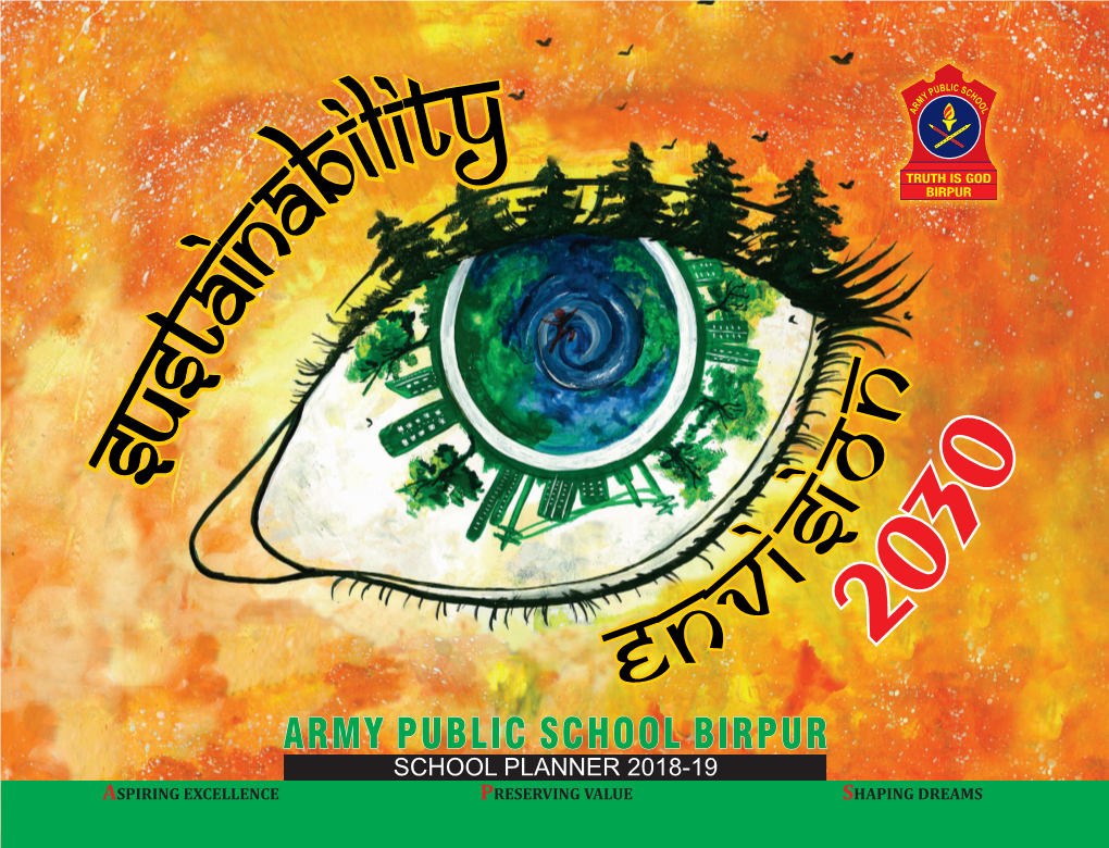 Army School Calender Cover 2018