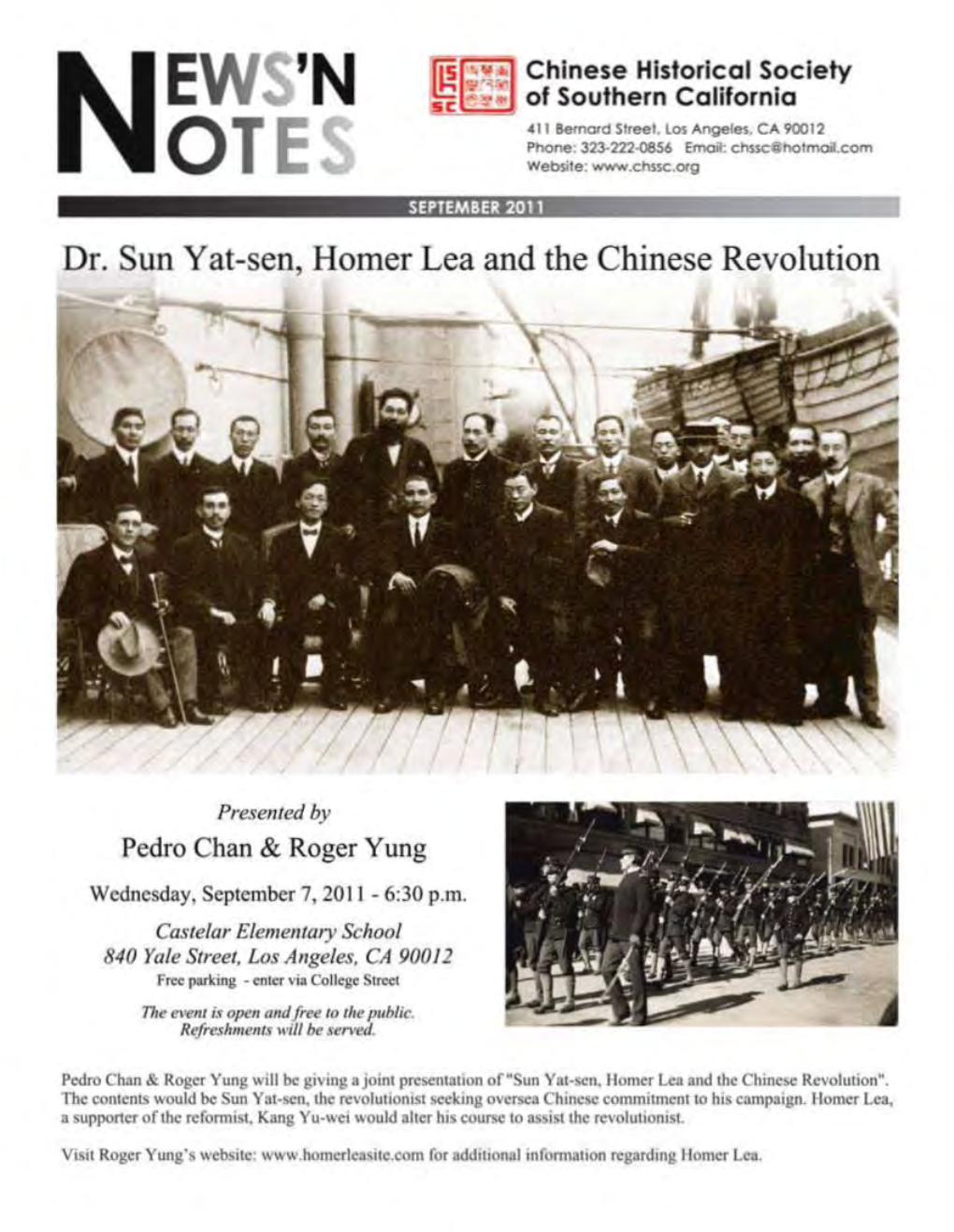 Dr. Sun Yat-Sen, Homer Lea and the Chinese Revolution