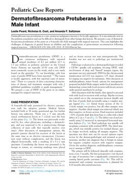 Dermatofibrosarcoma Protuberans in a Male Infant