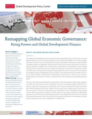 Remapping Global Economic Governance: Rising Powers and Global Development Finance