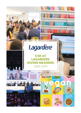 CSR at LAGARDÈRE GIVING MEANING 2018-2019 First LL Network Annual Day, June 2018 (Paris, France)