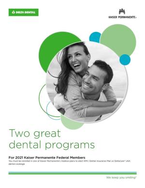 2021 CA Dental Programs for KP FEHB Members