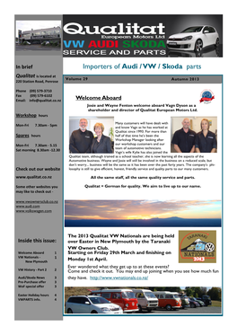 Newsletter Volume 29 March 2013