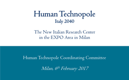 Human Technopole Italy 2040