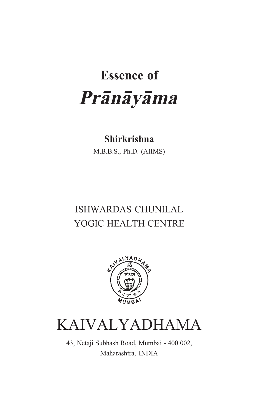 Essence of Pranayama