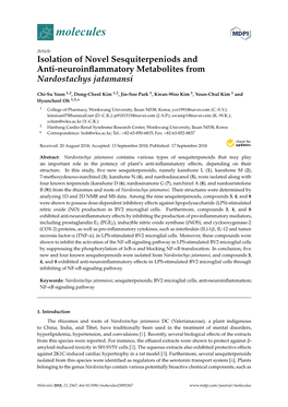Isolation of Novel Sesquiterpeniods and Anti-Neuroinflammatory