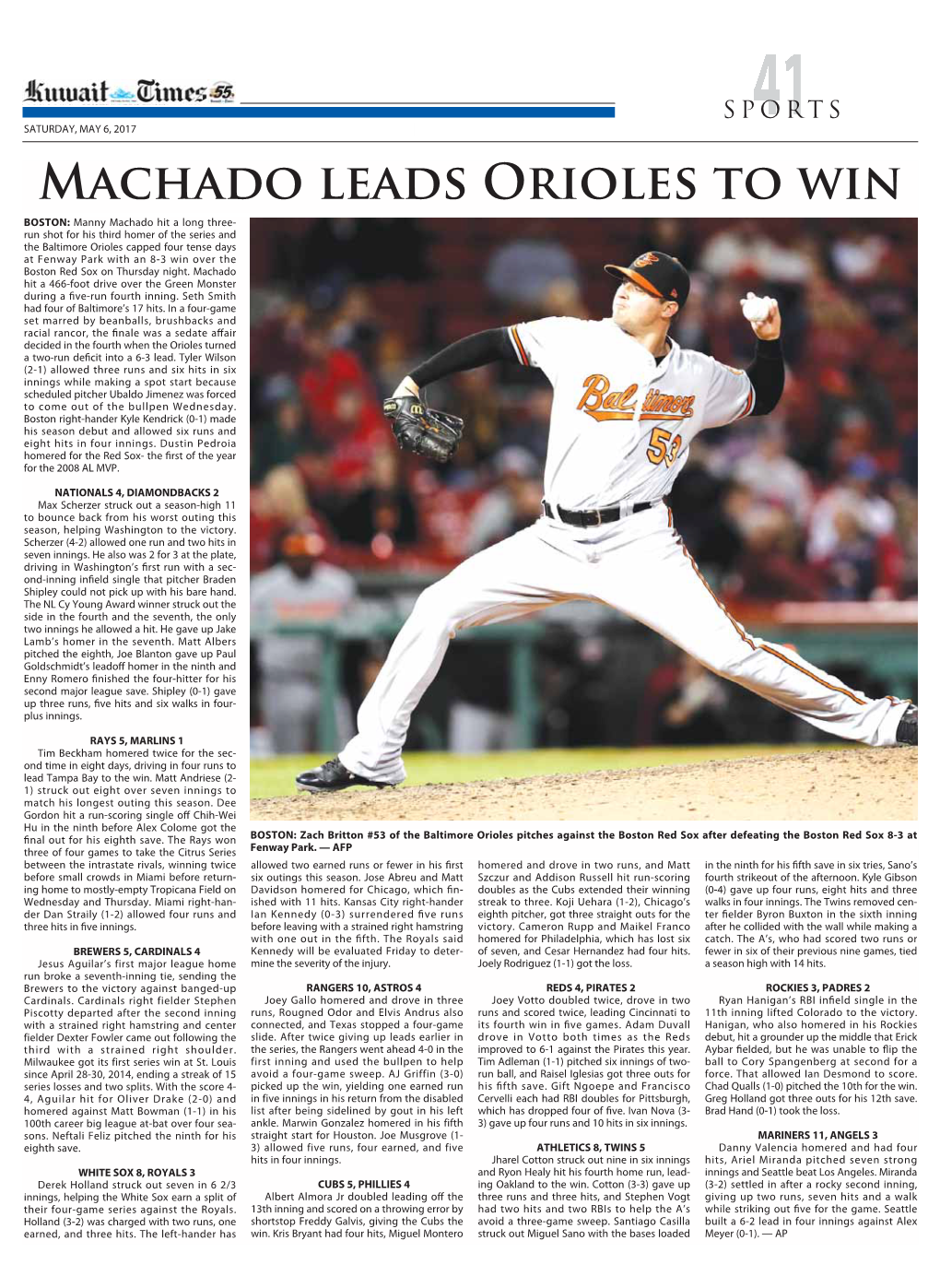 Machado Leads Orioles to Win