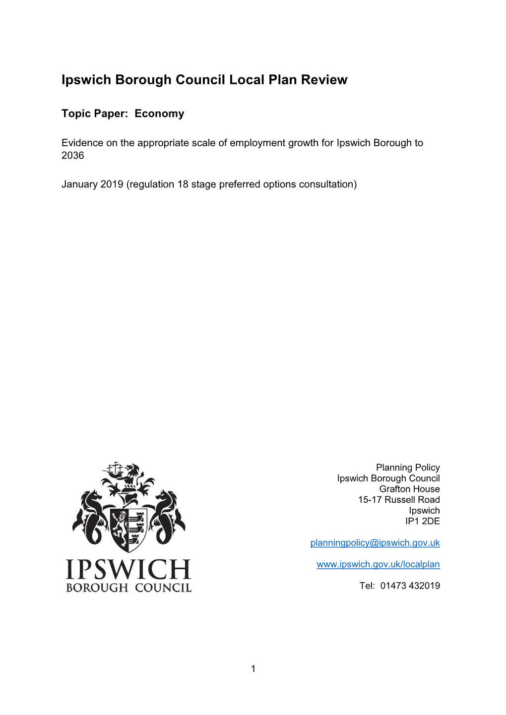 Ipswich Borough Council Local Plan Review