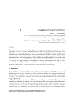 An Application for Polymeric Foams