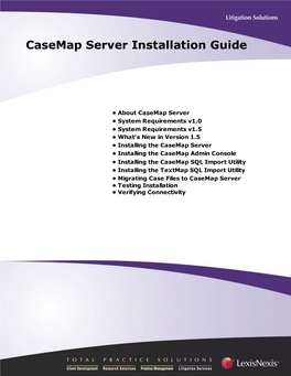 Casemap Server Installation Guide
