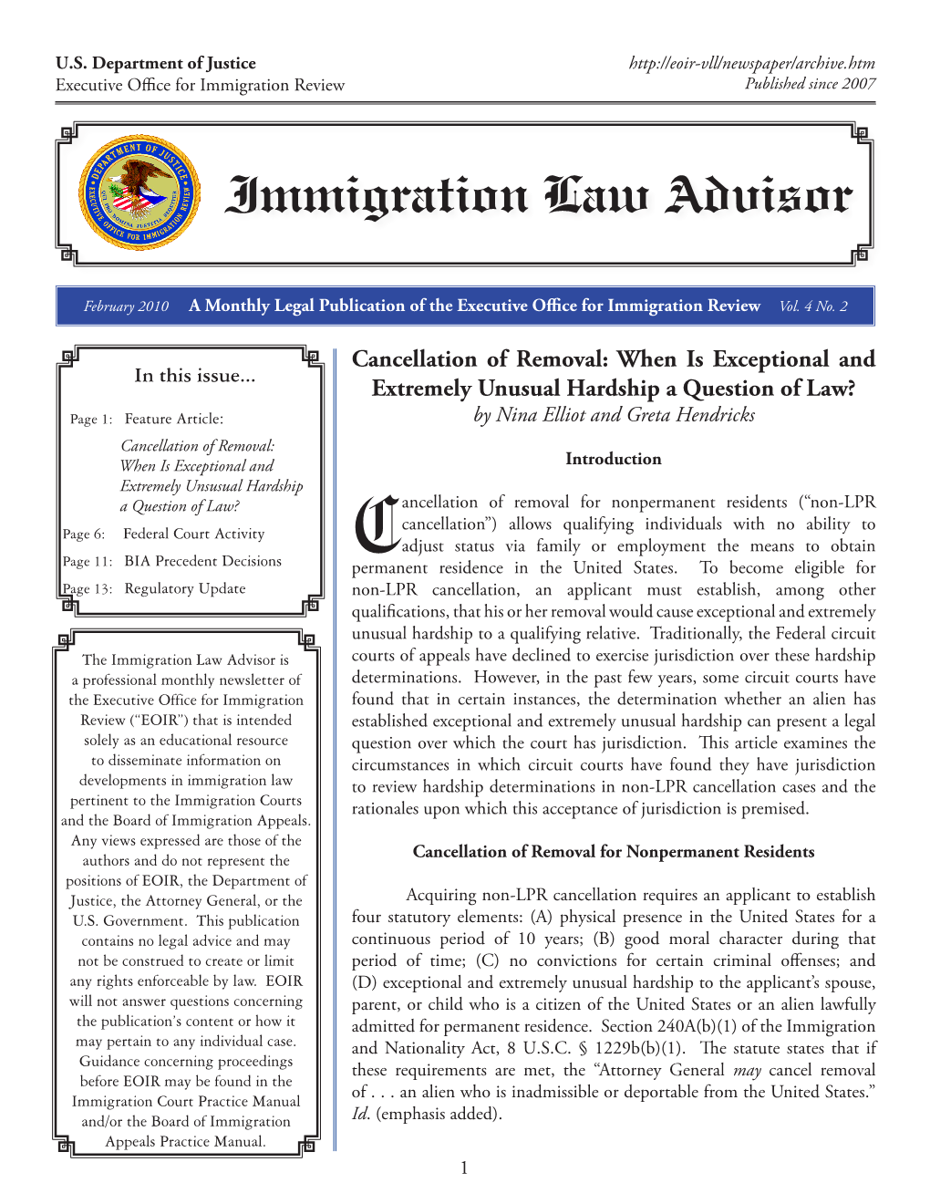 Immigration Law Advisor