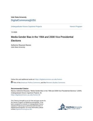 Media Gender Bias in the 1984 and 2008 Vice Presidential Elections
