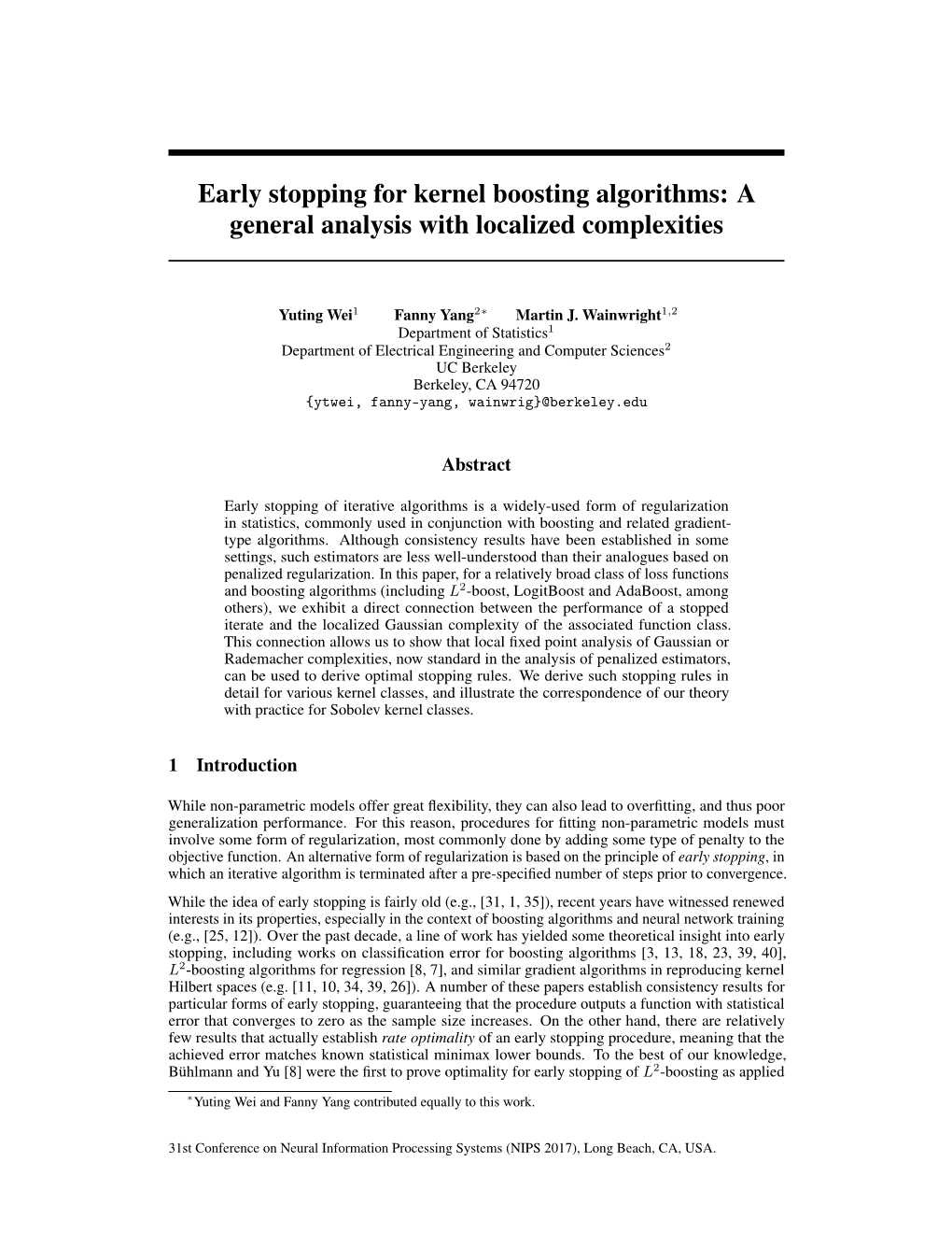 Early Stopping for Kernel Boosting Algorithms: a General Analysis with Localized Complexities