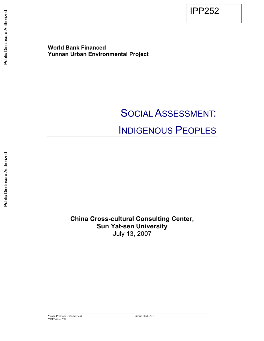 World Bank Document