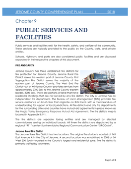 Chapter 9 PUBLIC SERVICES and FACILITIES