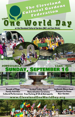 Cleveland Cultural Gardens Federation Has Hosted One World Day in the Gardens Every Year Since 1946