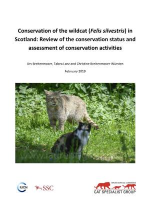 Conservation of the Wildcat (Felis Silvestris) in Scotland: Review of the Conservation Status and Assessment of Conservation Activities