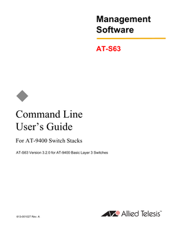 Command Line User's Guide