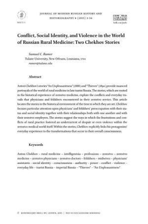 Conflict, Social Identity, and Violence in the World of Russian Rural Medicine: Two Chekhov Stories