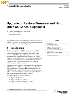 AN2801: Upgrade Or Restore Firmware and Hard Drive On
