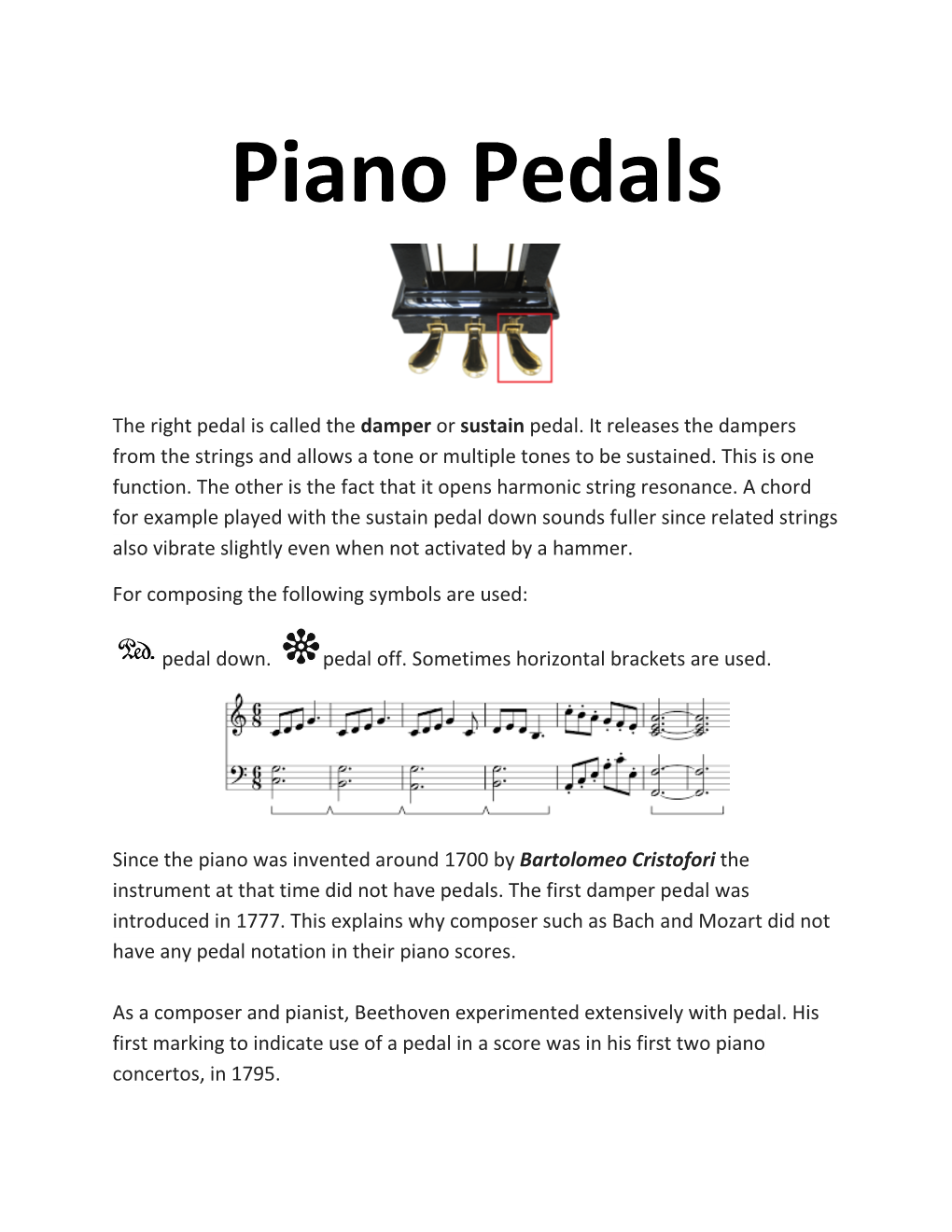Piano Pedals
