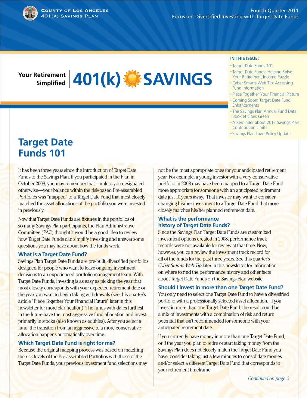 Target Date Funds