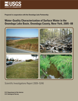 Water-Quality Characterization of Surface Water in the Onondaga Lake Basin, Onondaga County, New York, 2005–08