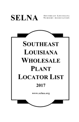 Southeast Louisiana Wholesale Plant Locator List
