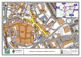 Map of Disabled Car Parking Spaces in Redditch Town Centre