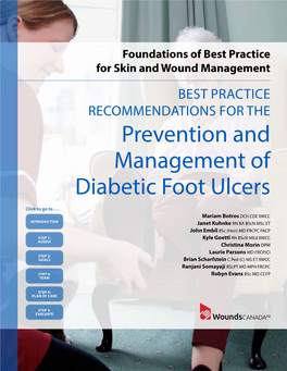 Prevention and Management of Diabetic Foot Ulcers