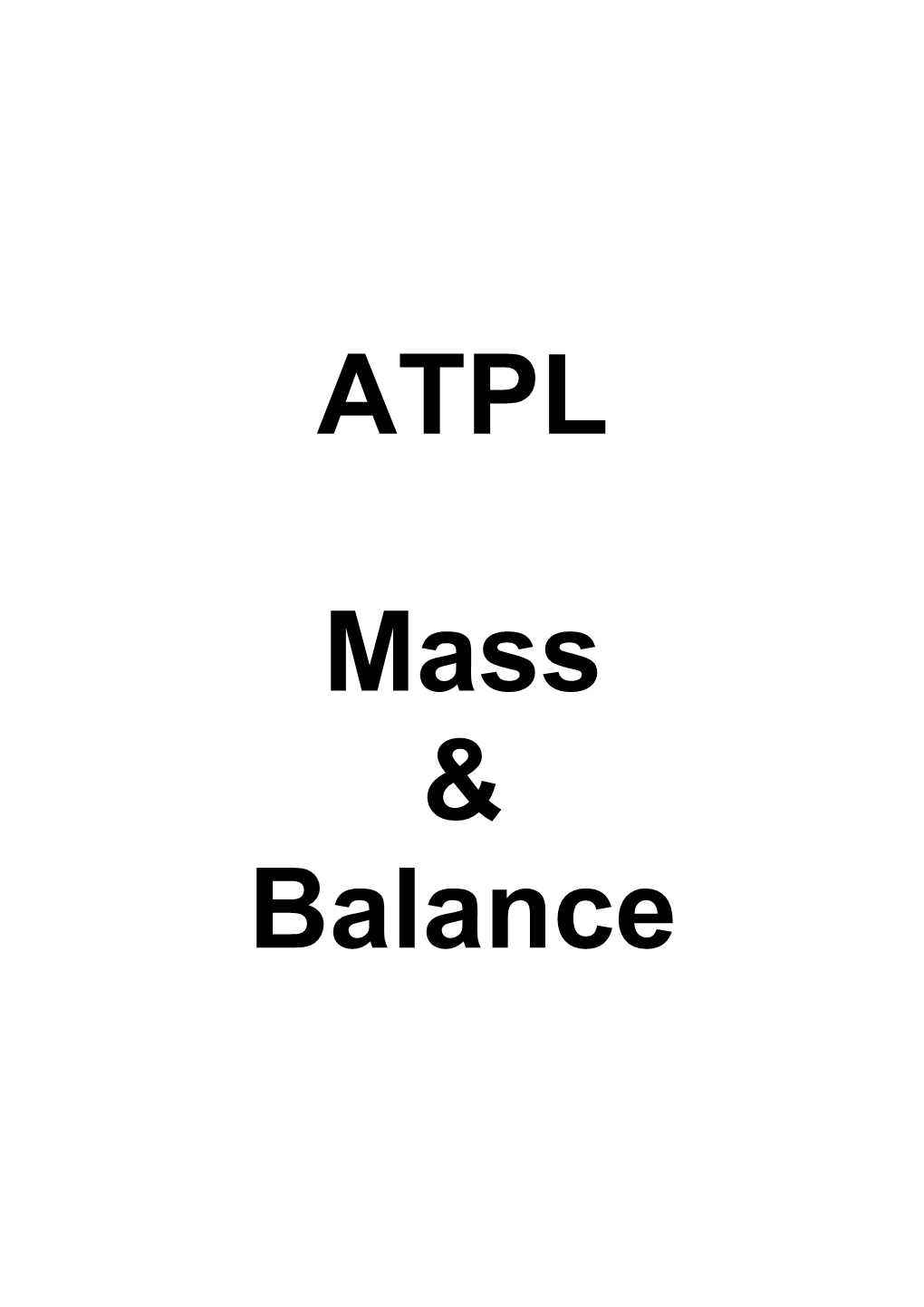 Atpl-Mass-And-Balance