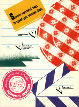 Summer 1987 CU-Boulder Catalog