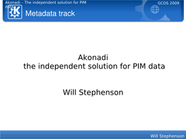 Metadata Track Akonadi the Independent Solution for PIM Data