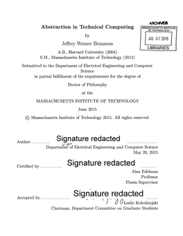 Signature Redacted Department of Electrical Engineering and Computer Science May 20, 2015