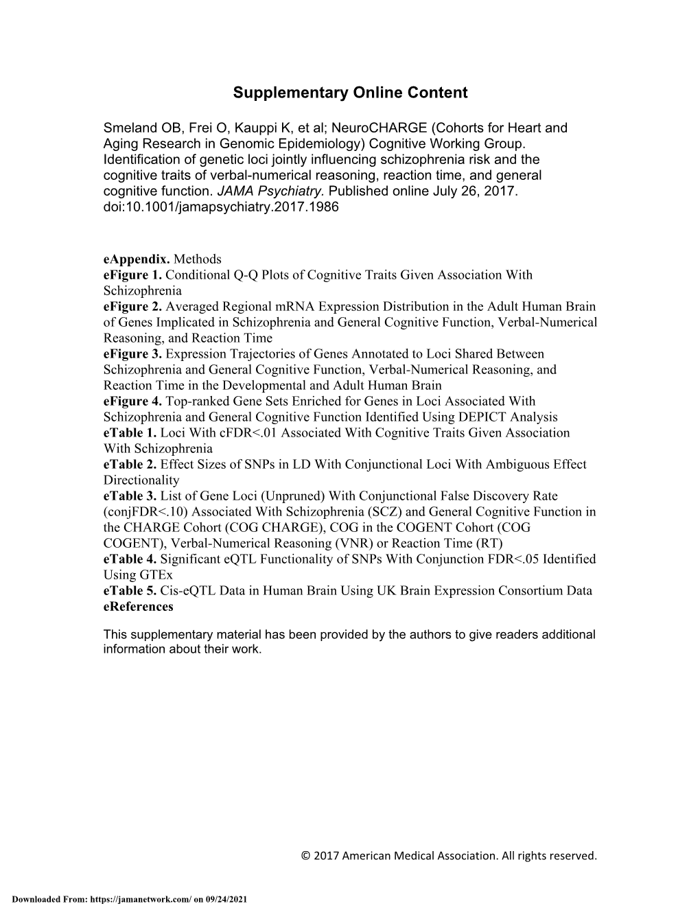 Identification of Genetic Loci Jointly Influencing Schizophrenia Risk And