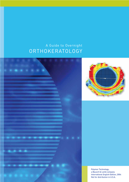 Orthokeratology