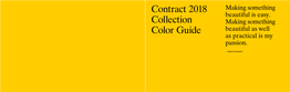 Contract 2018 Collection Color Guide