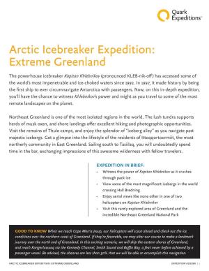 Arctic Icebreaker Expedition: Extreme Greenland