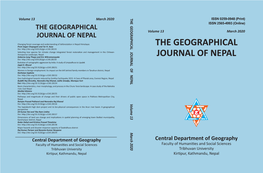 The Geographical Journal of Nepal Vol 13