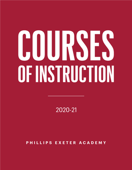 Courses of Instruction