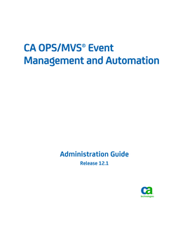 CA OPS/MVS Event Management and Automation Administration Guide
