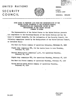 SECURITY 3 March 1952 COUNCIL ORIGINAL: ENGLISH - .,-