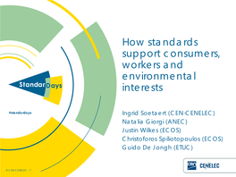 How Standards Support Consumers, Workers and Environmental Interests