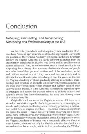 Reflecting, Reinventing, and Reconnecting: Networking and Professionalizing in the VAS