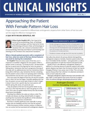 Approaching the Patient with Female Pattern Hair Loss