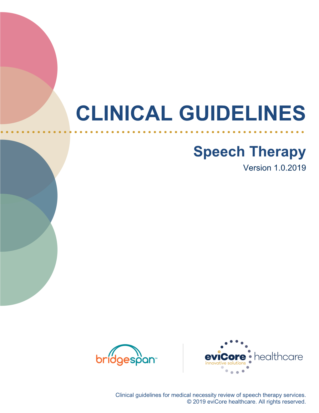 Speech Therapy Guidelines Toc526334655 Utilization Management Policy