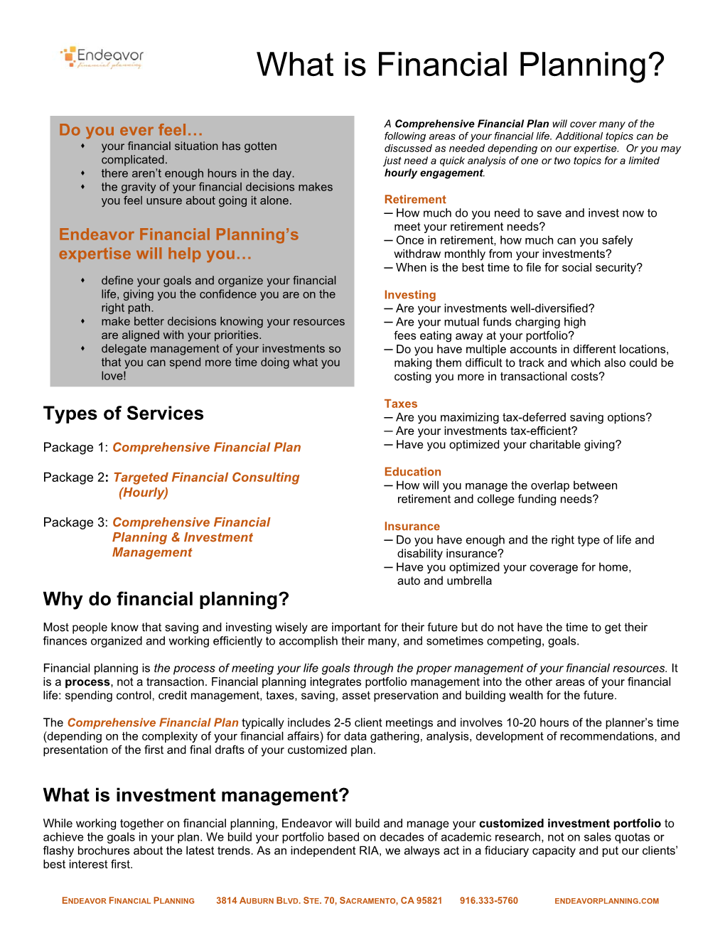 What Is Financial Planning?