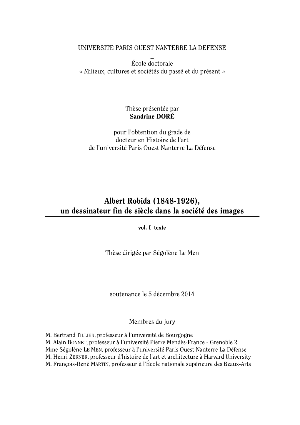 Albert Robida (1848-1926), Un Dessinateur Fin De Siècle Dans La Société Des Images