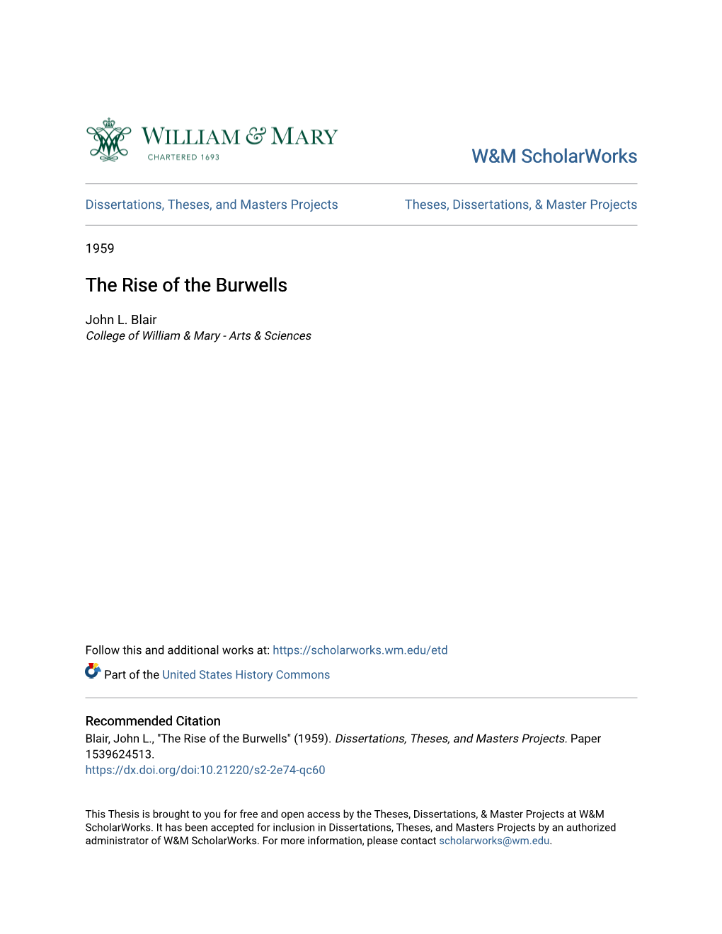 The Rise of the Burwells