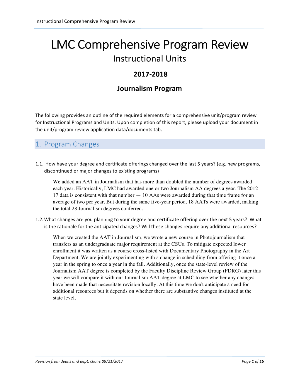 Journalism Comprehensive Review FA17-Working